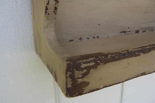 PRIMITIVE RUSTIC PAINTED COUNTRY PLATE DISPLAY BOWL WAL SHELF FARMHOUSE SHELVES - Picture 11 of 12