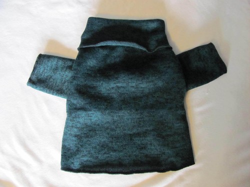 Green Knit Sweater Long Sleeve Shirt Dog Puppy Teacup Pet Clothes XXXS - Small - Picture 2 of 2