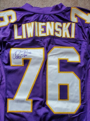 Minnesota Vikings #76 Chris Liwienski Signed Game USED Football