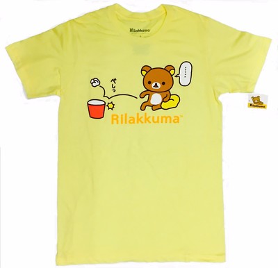 ANIME Rilakkuma The Bear MISS THE THROW T-Shirt NWT 100% Authentic