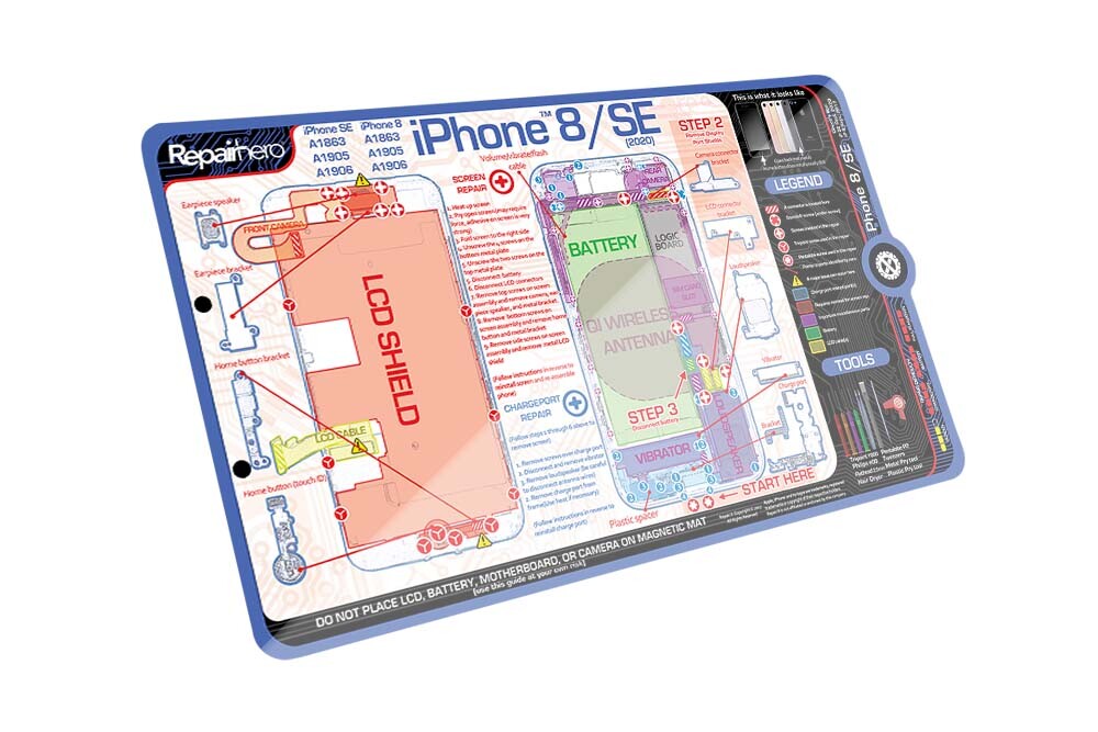 Apple iPhone 8 Repair Non-Magnetic Screw Mat RepairX Hero | eBay