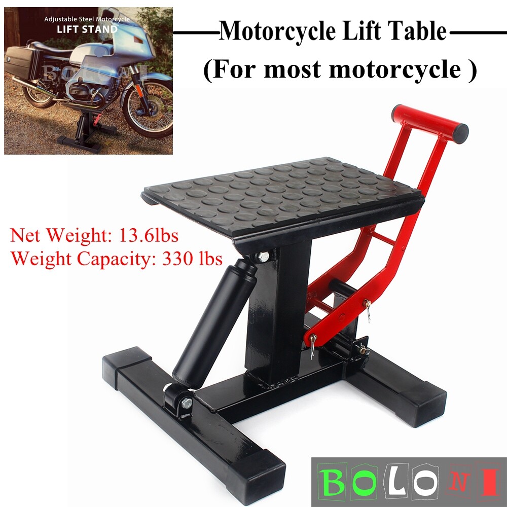 エクササイズ 330 lbs Adjustable Height Motorcycle Dirt Bike Easy Lift