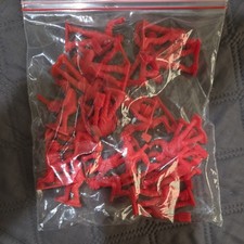 Fireman Figures 2" Red Plastic. Lot of 24