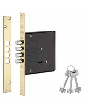 Serratura da incasso per porte di ingresso,3 chiavi doppia mappa,4 mandate,asse