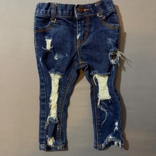 OshKosh B'gosh Kids Skinny Jeans Distressed Blue Denim 9 Months