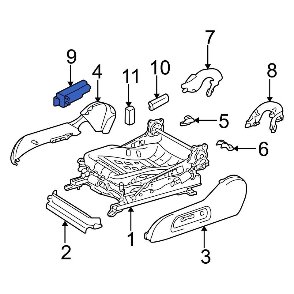 For Toyota Camry 2002-2003 Toyota 8492230230 Front Left Power Seat Switch Foto 2 de 2