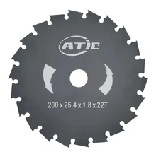 8" 22 Tooth Brush Cutter Trimmer Blade, 25.4/20Mm Arbor, Compatible with Various