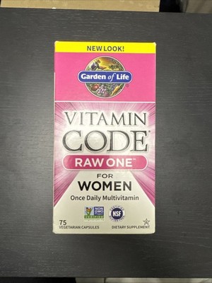 Garden of Life Vitamin Code Raw One for Women, Once Daily 75 Capsule Exp 04/2027