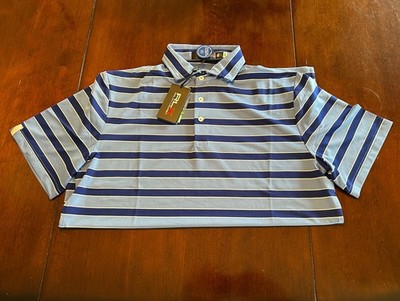 RLX Golf Ralph Lauren $98 Blue Performance Polo Golf Shirt Size Small