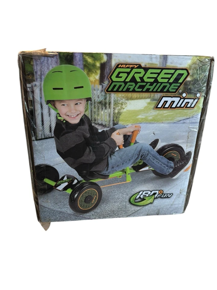 HUFFY GREEN MACHINE Mini Tricycle #59026 XWide Slick Tires Dual Stick VHTF - Image 3 of 4