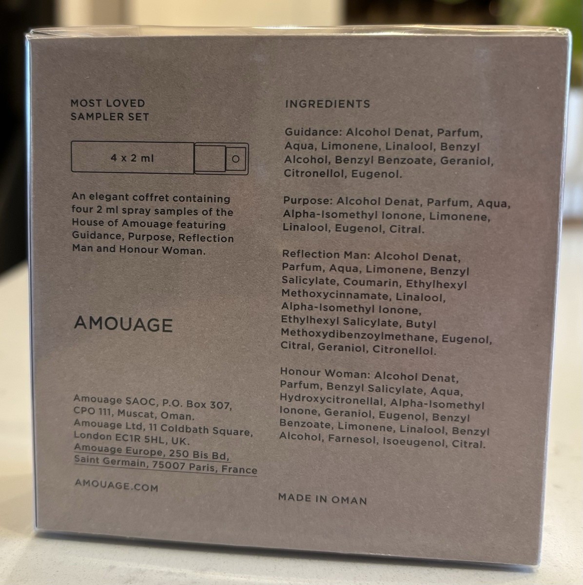 Amouage Most Loved Sampler Set Eau De Parfum Spray (4) 0.06oz/2mL