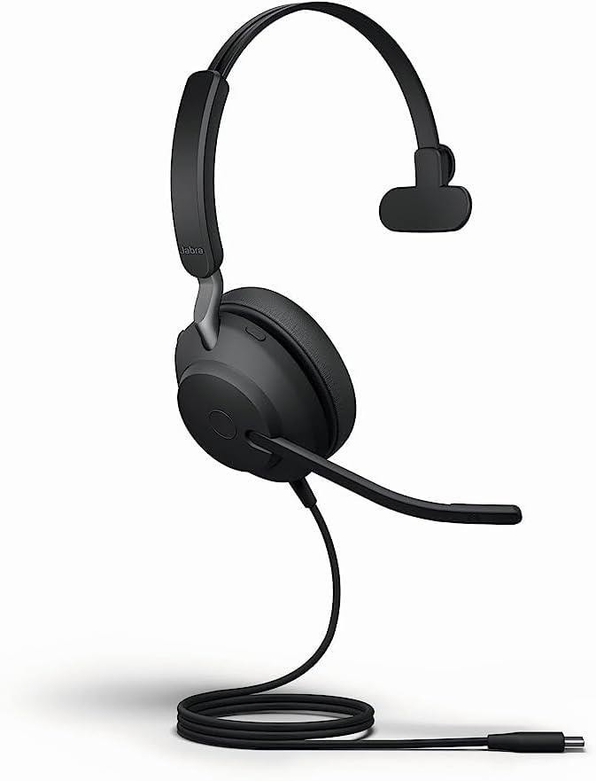 Jabra Evolve2 40 SE 24189-899-999 Mono Headset USB-A Cable - MS Teams Certified