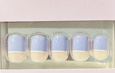 Red Aspen Press On Short Square Purple Color Block Morning Stroll, Ramona 💟