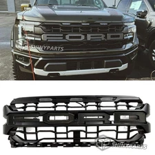 Front Grille For 2021-2023 Ford F150 2025 Raptor Style Front Bumper Mesh +Letter