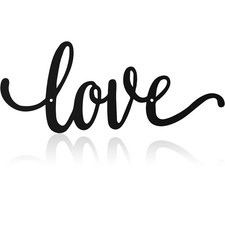 Metal Wall Decor Rustic Letter Signs Black Art love style, Love Style