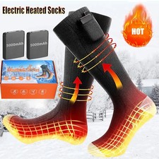 Rechargeable 5000mah Electric Heated Socks - Warm, Unisex, Ideal For Winter