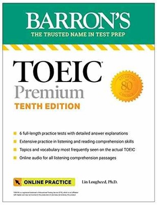 TOEIC Premium: 6 Practice Tests + - Paperback, by Lougheed Ph.D. Lin - Very Good
