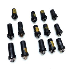 Assorted Lot of 14 Vintage Metal Can Vacuum Tubes RCA, Sylvania, Delco, Ken-Rad