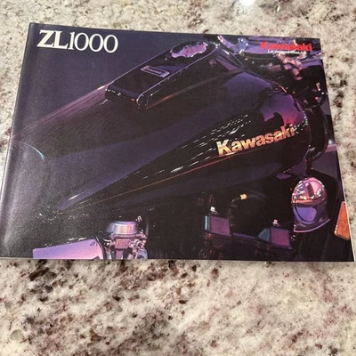 1987 KAWASAKI ZL1000 Motorcycle Dealer Sales Brochure 8 Pages VINTAGE