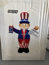 6 Foot Tall Patriotic 4th of July Independence Day Inflatable Uncle Sam Blow Up