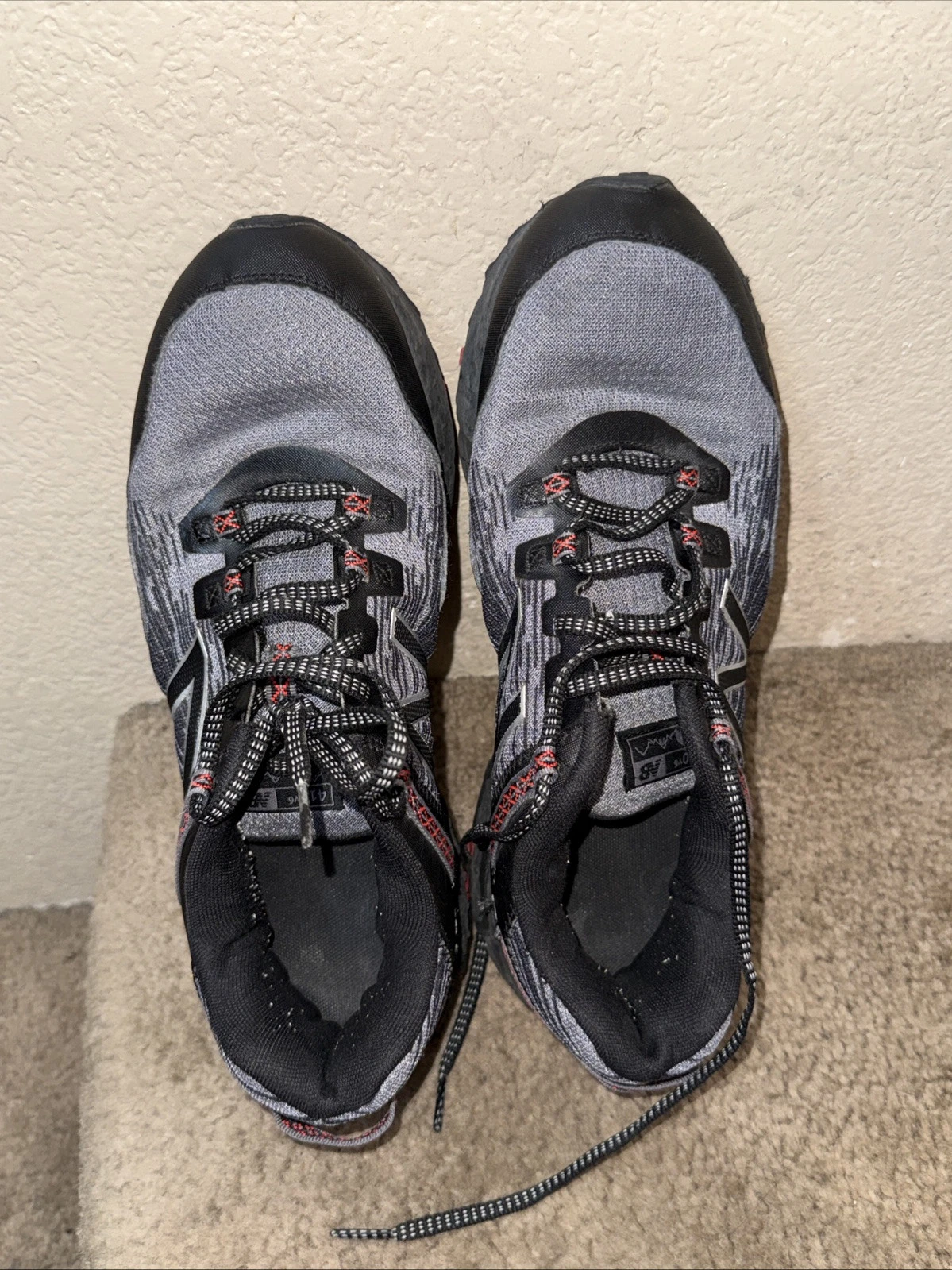New Balance 410v6 Black Gray Trail Running Shoes Mens Sz 10 D *Free-Ship*