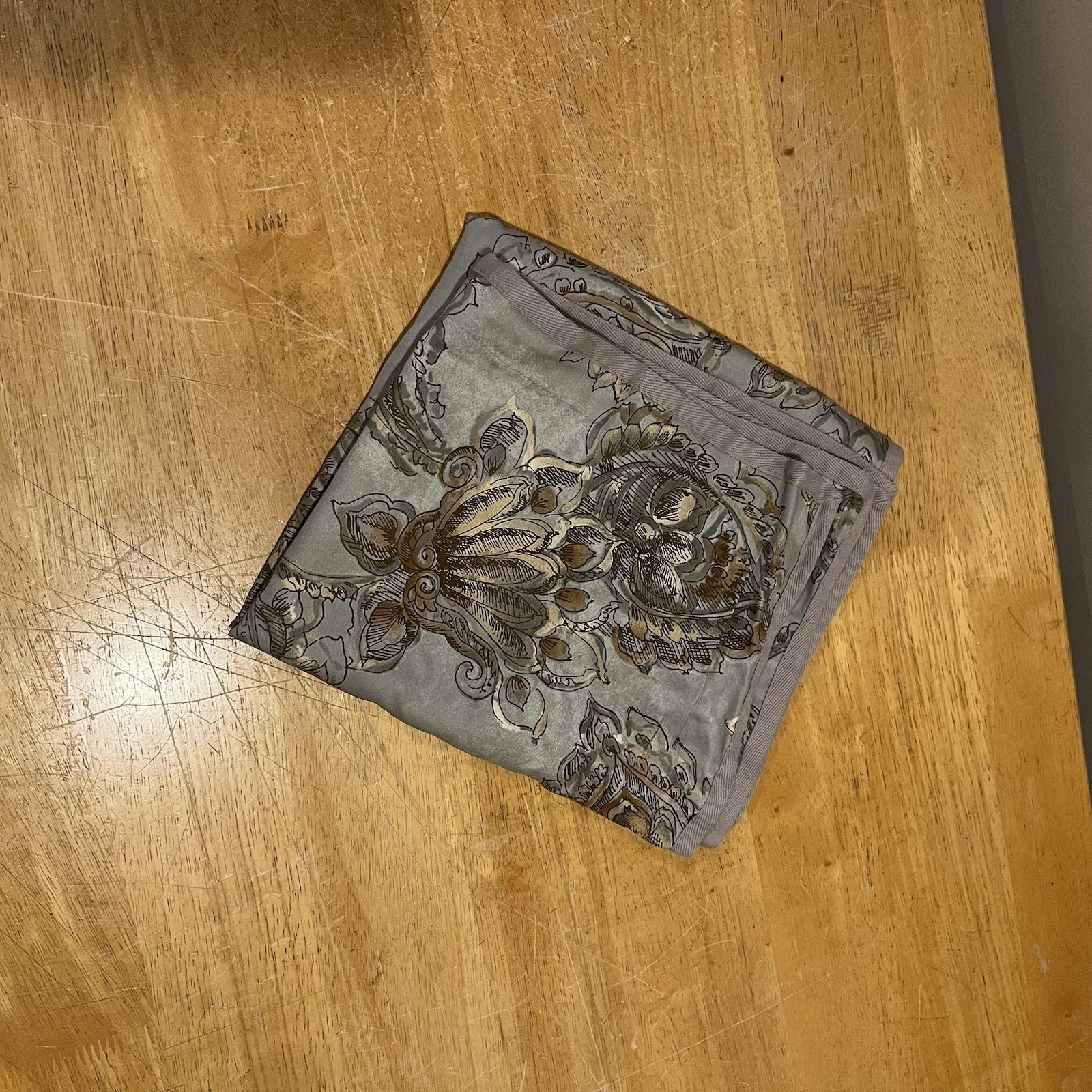 Chaps Home Ralph Lauren Cold Spring Paisley Gray Gold King Sham