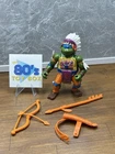 Vintage 1992 TMNT Wacky Wild West Chief Leonardo Action Figure