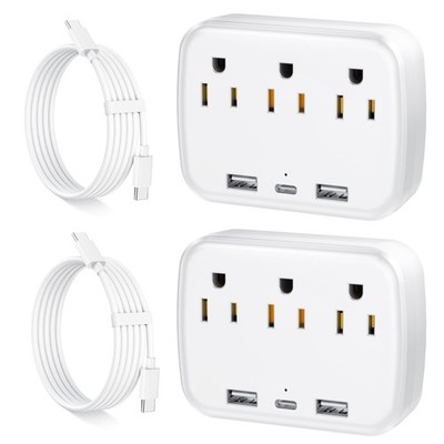 Multi Plug Wall Outlet Splitter with USB, Multiple Outlet Extender Surge Protect