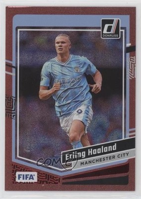 2023-24 Panini Donruss FIFA Red 73/99 Erling Haaland #89 0e22