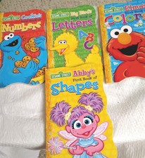 2008 Sesame Street Board Books Letters,Shapes,Colors, Numbers