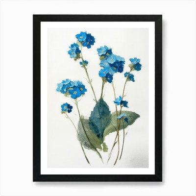 Vergissmeinnicht 2 Kunstdruck gerahmt Wandbild Poster Leinwanddruck Bild