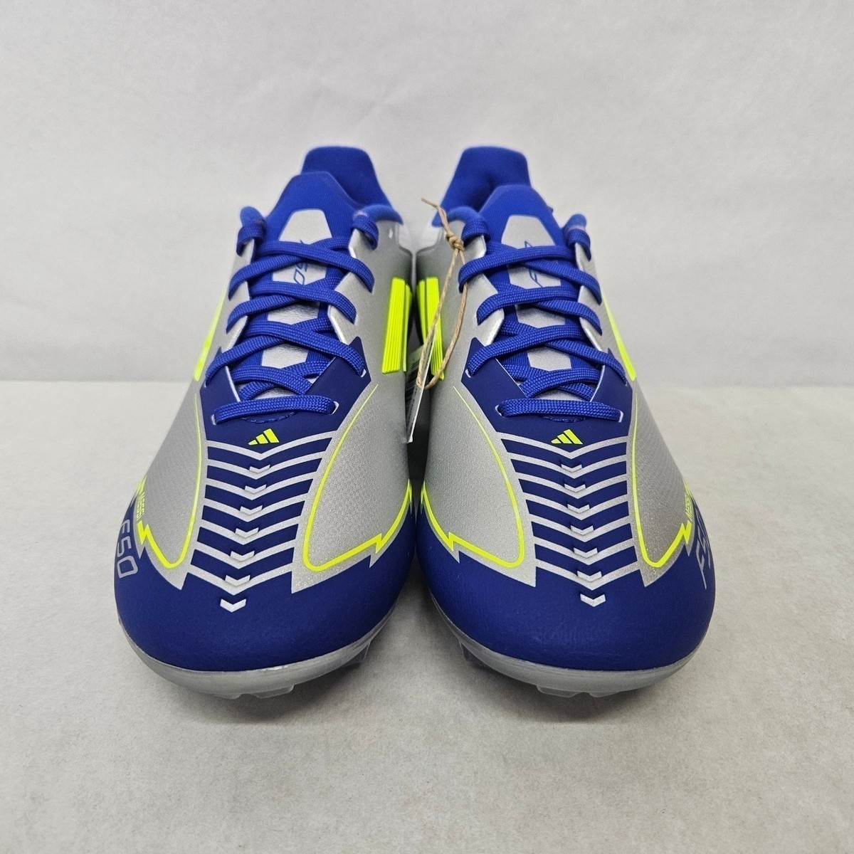 Adidas F50 League FG/MG Messi Mens 8 Womens 9 Silver Blue Soccer Cleats IH0918 adidas F50 LEAGUE MESSI Firm/Multi-Ground Cleats | Silver  main image 2
