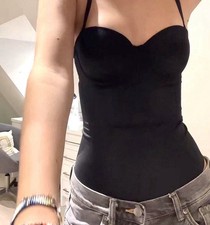 Hunkemöller Black Padded Skims dupe Sculpting Bodysuit Size 32B New No Tags
