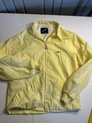 Men s Vintage Duckster Sportswear Windbreaker Jacket LSU Yellow Size Large