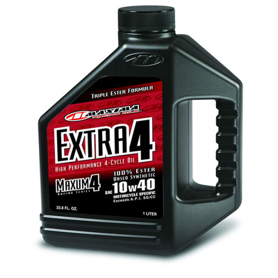 Maxima Racing Oils 16901-2Pk Extra4 Synthetic 4T 10W40 Motorcycle Engine Oil 1L