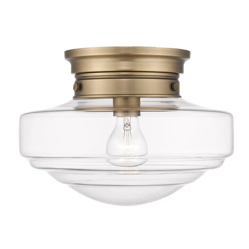 Golden Lighting 0508-SF Ingalls 12"W Semi-Flush Ceiling Fixture - Modern Brass / - Picture 7 of 12