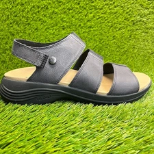 Kuru Coda Muse Womens Size 10 Jet Black Beach Walking Outdoor Strappy Sandals