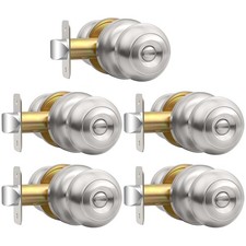 AEEKEL Brushed Nickel Door Knobs Interior Keyless Knob, Privacy Door Knob wit...
