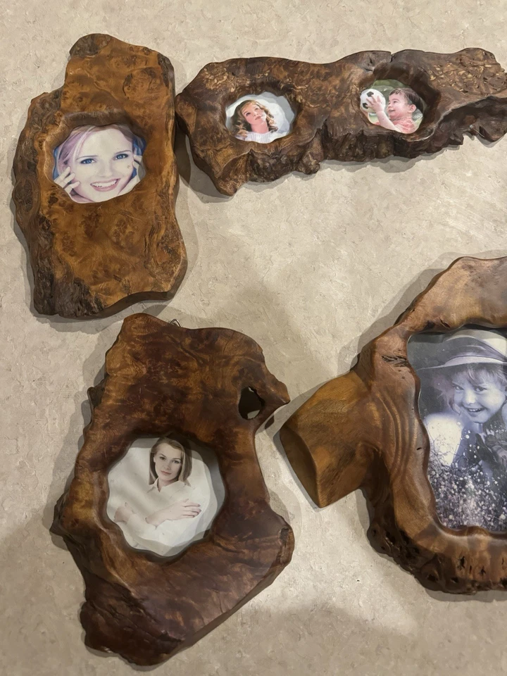 Live Edge Wood Rustic Photo Frame Lot  - Image 3 of 4