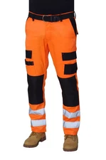 Hashoob Mens Hi Viz Work Trousers Cargo Combat Army Trousers BOP-01