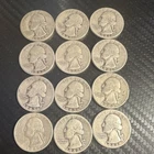 11 1942-1946 Silver Washington Quarters Circulated Uncertified US Coin Lot