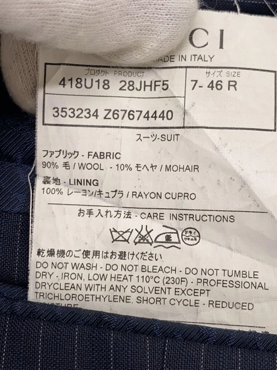 GUCCI Giacca Sartoriale 46 Lana Nvy Stripe 28Jhf5 Uomo Autentica #ED ZGA