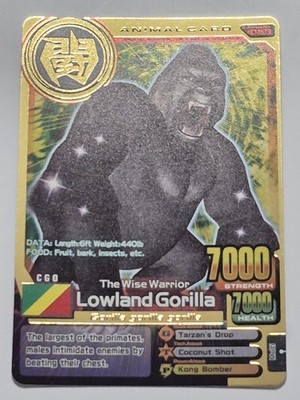 Brand New (Unused) Animal Kaiser Plus Version 3 Gold Card - Lowland Gorilla