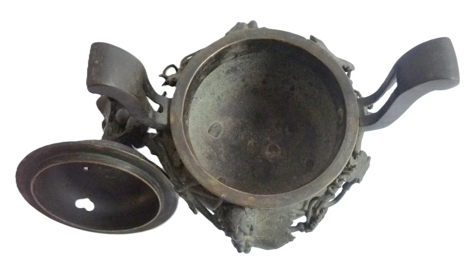 Chine, Japon . Ancien Brule Parfum, Encensoir en bronze - Photo 3/4