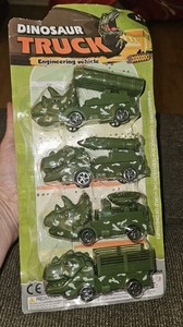Dinosaur Truck Engineering Vehicles Plastic Toys Set Of 4 Unopened Botengda Toys