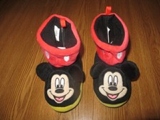 NEW TODDLER DISNEY MICKEY MOUSE HIGH TOP SLIPPERS LARGE 9-10
