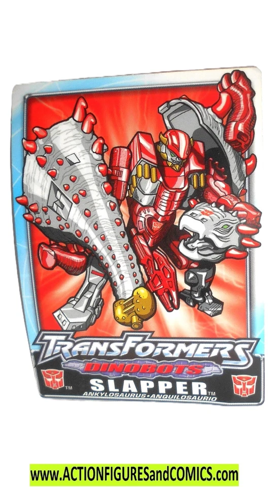 TRANSFORMERS armada DINOBOT SLAPPER 2002 walmart Sticker complete trading card - Image 2 of 2