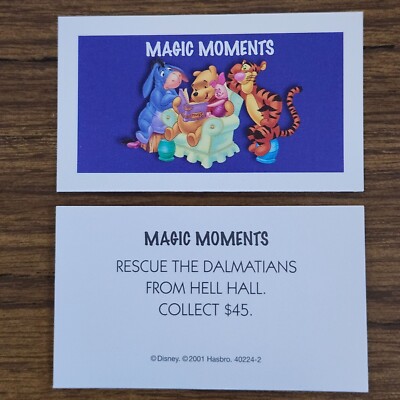 Magic Moments Rescue The Dalmatians Monopoly Disney Edition 2001 Replacement Crd