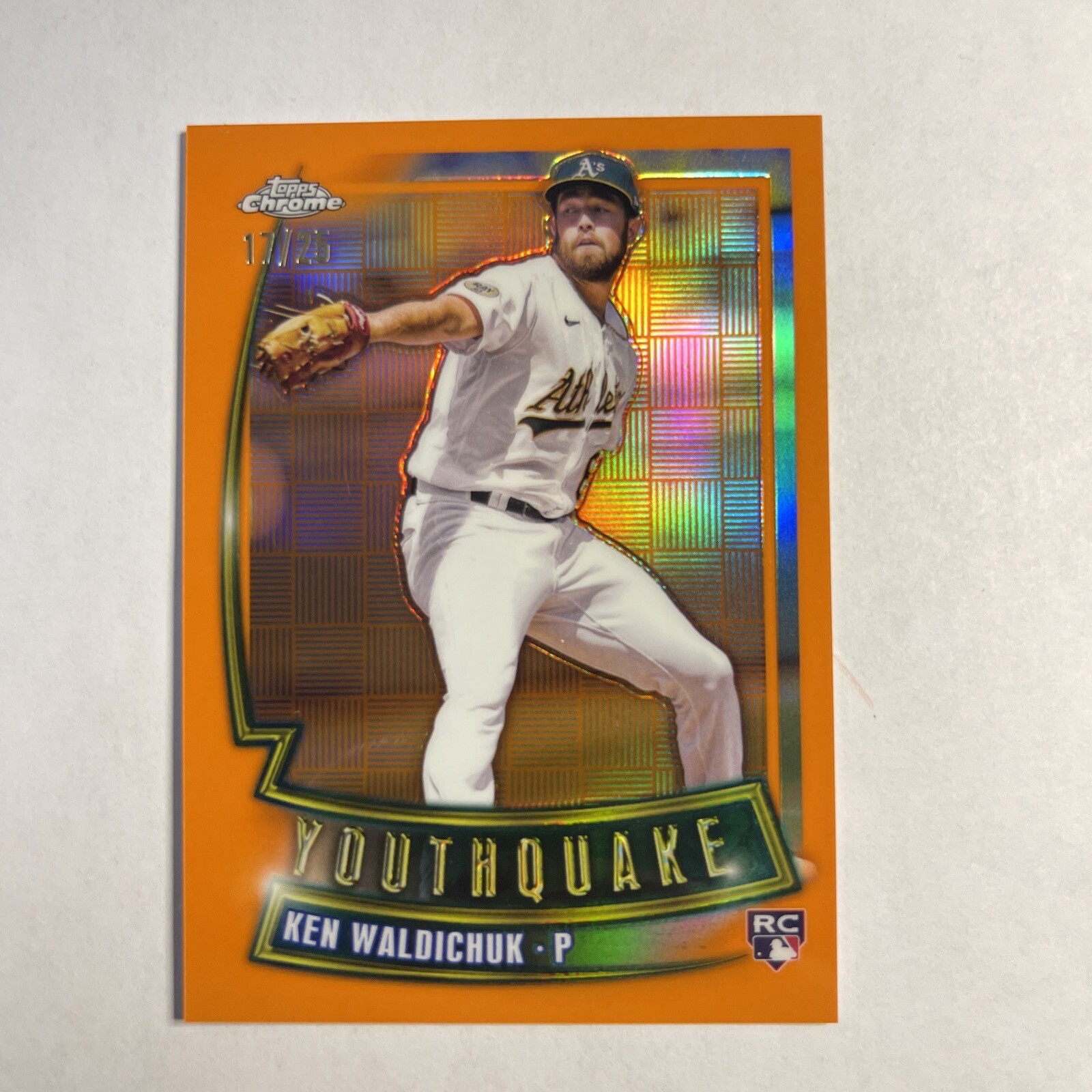 2023 Topps Chrome Ken Waldichuk RC Orange Youthquake /25 - Oakland Athletics