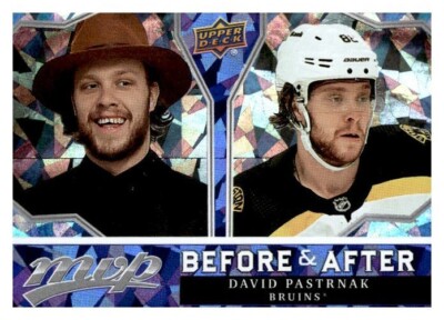 2021-22 Upper Deck MVP Before and After David Pastrnak #BA-18